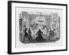 Christmas Dinner, Arrival of the Pudding-George Cruikshank-Framed Art Print