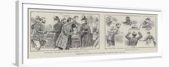 Christmas Dinner to Five Hundred Sandwich Men in Soho-William Douglas Almond-Framed Premium Giclee Print