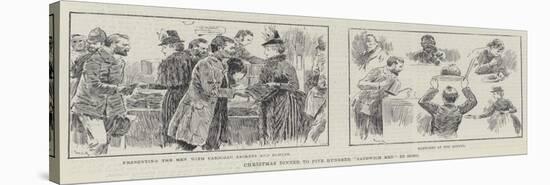 Christmas Dinner to Five Hundred Sandwich Men in Soho-William Douglas Almond-Stretched Canvas