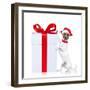 Christmas Dog Santa-Javier Brosch-Framed Photographic Print