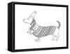 Christmas Dog-Neeti Goswami-Framed Stretched Canvas