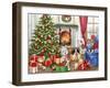 Christmas Dogs and Cats-MAKIKO-Framed Giclee Print