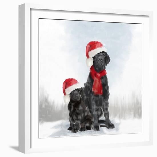 Christmas DOGS-Clare Davis London-Framed Giclee Print