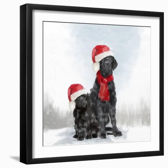 Christmas DOGS-Clare Davis London-Framed Giclee Print