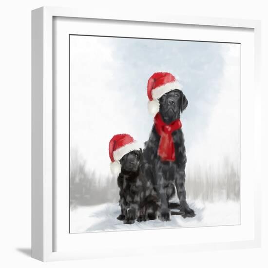 Christmas DOGS-Clare Davis London-Framed Giclee Print