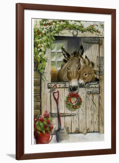 Christmas Donkies-Janet Pidoux-Framed Giclee Print