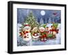 Christmas Elves and Friends-MAKIKO-Framed Giclee Print