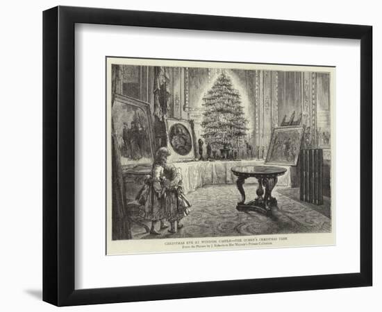 Christmas Eve at Windsor Castle, the Queen's Christmas Tree-null-Framed Giclee Print