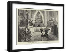 Christmas Eve at Windsor Castle, the Queen's Christmas Tree-null-Framed Giclee Print