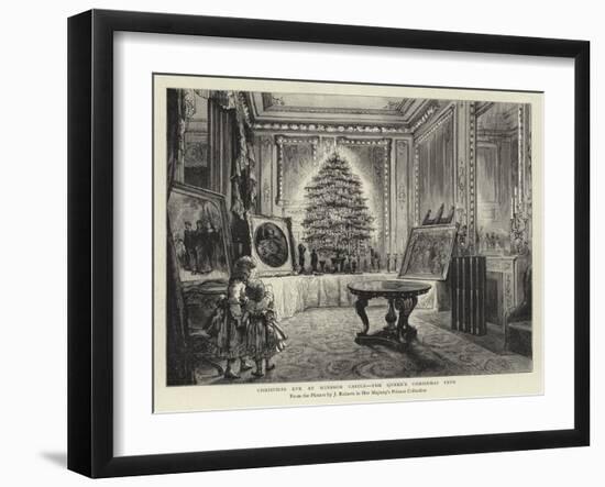 Christmas Eve at Windsor Castle, the Queen's Christmas Tree-null-Framed Giclee Print