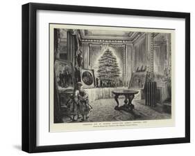 Christmas Eve at Windsor Castle, the Queen's Christmas Tree-null-Framed Giclee Print