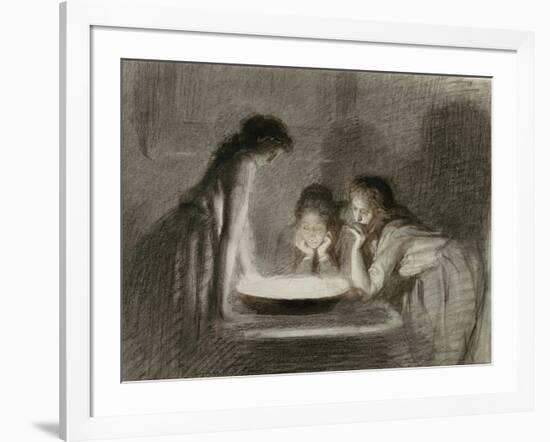 Christmas Eve Fortune Telling, 1870S-Ivan Nikolayevich Kramskoi-Framed Giclee Print