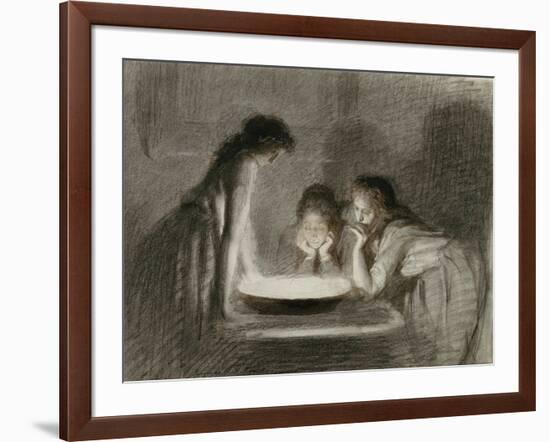 Christmas Eve Fortune Telling, 1870S-Ivan Nikolayevich Kramskoi-Framed Giclee Print