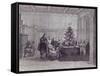 Christmas Eve in Germany: Martin Luther and his family, from 'The Illustrated London News'-null-Framed Stretched Canvas