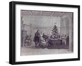 Christmas Eve in Germany: Martin Luther and his family, from 'The Illustrated London News'-null-Framed Giclee Print