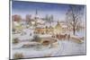 Christmas Eve in the Village-Stanley Cooke-Mounted Giclee Print