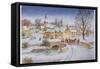 Christmas Eve in the Village-Stanley Cooke-Framed Stretched Canvas