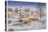 Christmas Eve in the Village-Stanley Cooke-Stretched Canvas