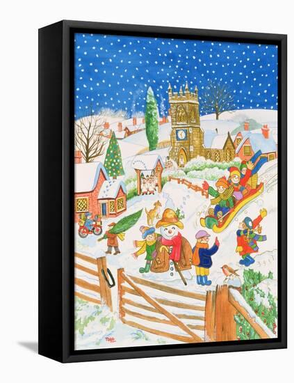 Christmas Eve in the Village-Tony Todd-Framed Stretched Canvas