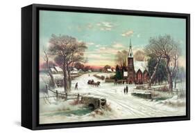 Christmas Eve Mass-Science Source-Framed Stretched Canvas