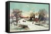 Christmas Eve Mass-Science Source-Framed Stretched Canvas