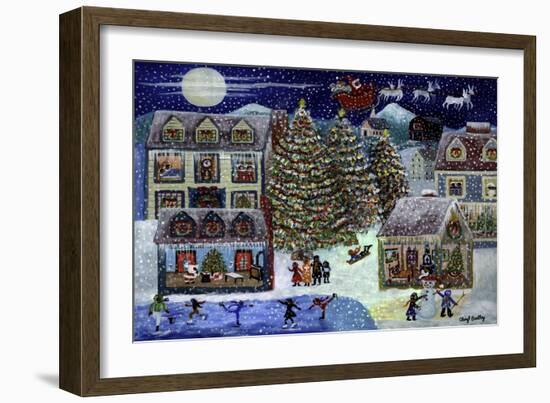 Christmas Eve Santa in House-Cheryl Bartley-Framed Giclee Print