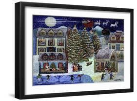 Christmas Eve Santa in House-Cheryl Bartley-Framed Giclee Print
