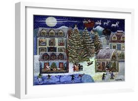 Christmas Eve Santa in House-Cheryl Bartley-Framed Giclee Print