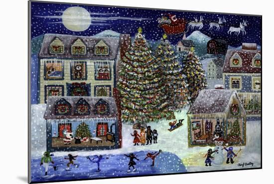 Christmas Eve Santa in House-Cheryl Bartley-Mounted Giclee Print