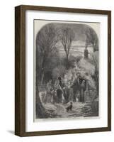 Christmas-Eve, the Cottager's Return from Market-Myles Birket Foster-Framed Giclee Print