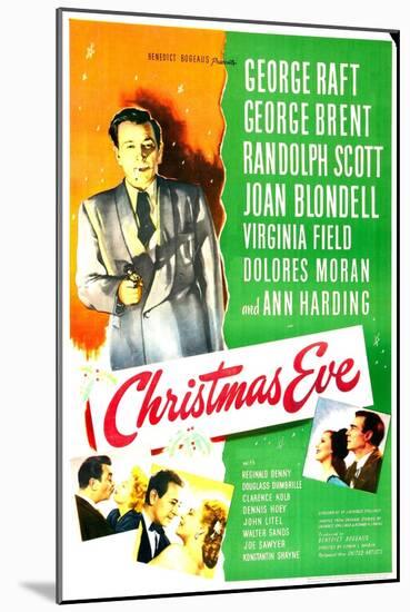 Christmas Eve, US poster, George Raft-null-Mounted Art Print