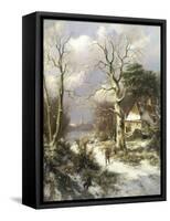 Christmas Eve-Hendrik Barend Koekkoek-Framed Stretched Canvas