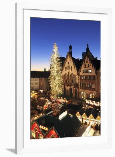 Christmas fair at Roemer, Roemerberg square, Frankfurt, Hesse, Germany, Europe-Markus Lange-Framed Photographic Print