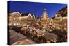 Christmas Fair at the Marketplace in Front of the Old Town Hall-Markus Lange-Stretched Canvas