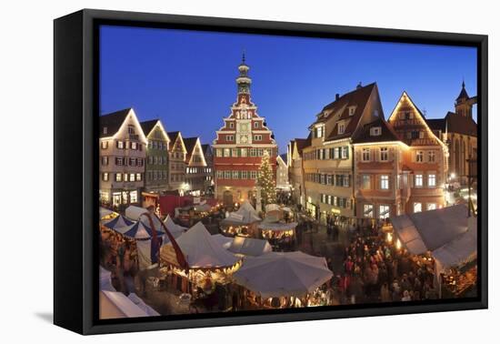 Christmas Fair at the Marketplace-Markus Lange-Framed Stretched Canvas