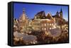 Christmas Fair at the Marketplace-Markus Lange-Framed Stretched Canvas