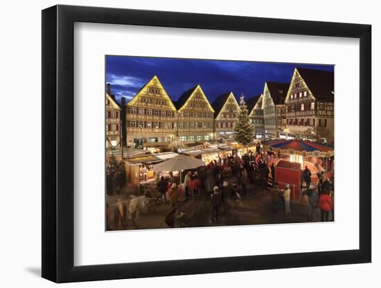 Christmas Fair in the Market Place, Herrenberg, Boblingen District-Markus Lange-Framed Photographic Print