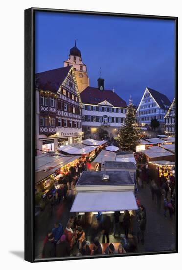 Christmas Fair in the Market Place with Stiftskirche Church-Markus-Framed Photographic Print