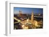 Christmas Fair, Marienplatz from Above, Munich, Bavaria, Germany-Benjamin Engler-Framed Photographic Print