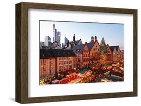 Christmas Fair on Roemerberg Square, Frankfurt am Main, Hesse, Germany, Europe-Hans-Peter Merten-Framed Photographic Print