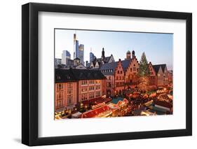 Christmas Fair on Roemerberg Square, Frankfurt am Main, Hesse, Germany, Europe-Hans-Peter Merten-Framed Photographic Print