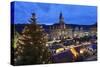 Christmas Fair, Town Hall and Market Place, Schwaebisch Hall-Markus Lange-Stretched Canvas