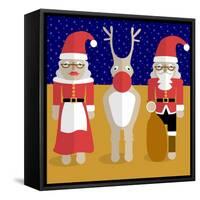 Christmas Family-Claire Huntley-Framed Stretched Canvas