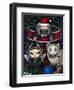 Christmas Ferrets - a Ferret Painting-Jasmine Becket-Griffith-Framed Art Print