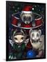 Christmas Ferrets - a Ferret Painting-Jasmine Becket-Griffith-Framed Art Print