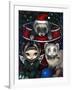 Christmas Ferrets - a Ferret Painting-Jasmine Becket-Griffith-Framed Art Print