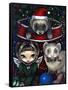 Christmas Ferrets - a Ferret Painting-Jasmine Becket-Griffith-Framed Stretched Canvas