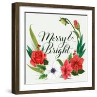 Christmas Flora Wreath II-Grace Popp-Framed Art Print