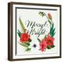 Christmas Flora Wreath II-Grace Popp-Framed Art Print