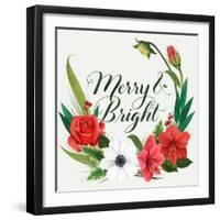 Christmas Flora Wreath II-Grace Popp-Framed Art Print